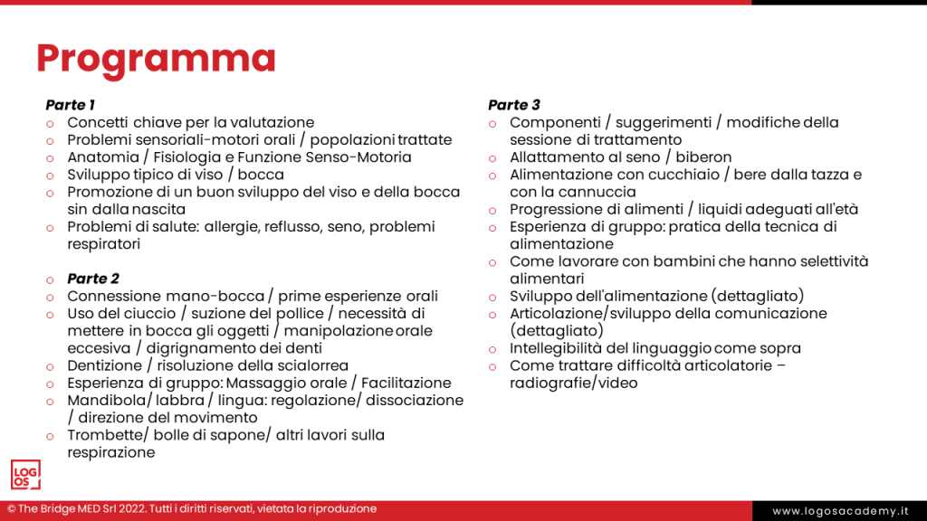 Programma Trattamento dell'alimentazione