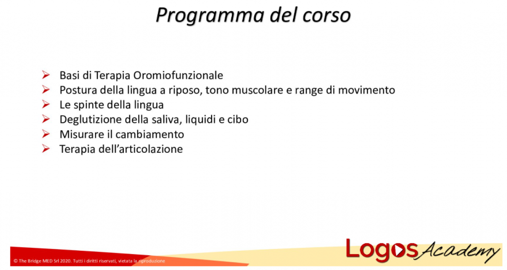 programma Terapio oromiofunzionale