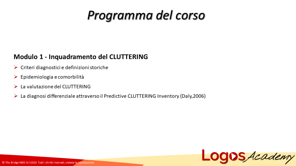 PROGRAMMA CLUTTERING Diapositiva1